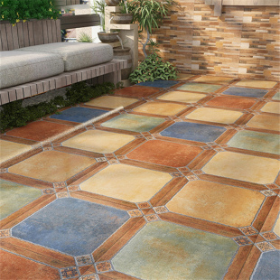 Garden Tiles 600X American 600 Retro Tiles Outdoor Courtyard Floor Tiles Non-Slip Terrace Yard Balcony Antique Tiles