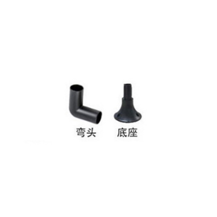 Cross-border solar lamp lawn lamp accessories ground plug rod round tube right angle elbow connector round base triangular base