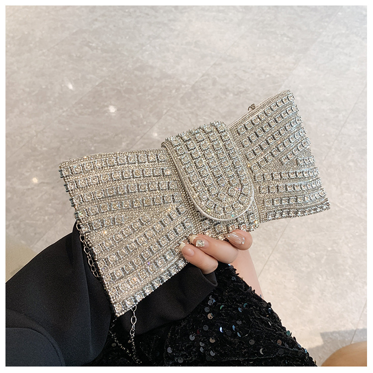 Transfronterizos Europa y América damas diamantes de diamante bolsas de cena nicho de diseño de bolsas de mano de banquete arco vestido de cena