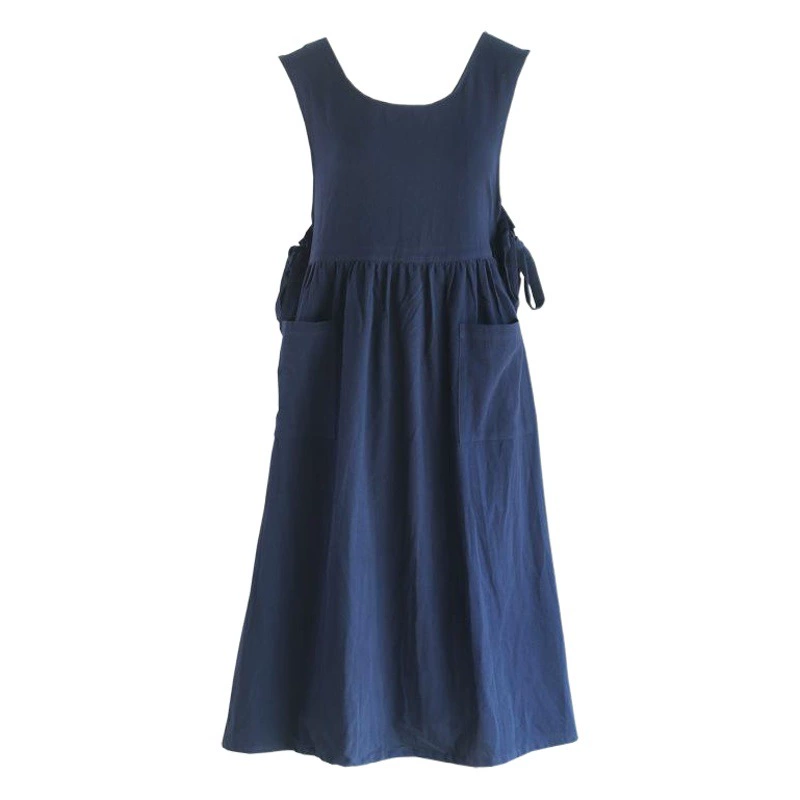 Европейская и американская версия плюс размер боковой открытый хлопковый фартук цветочный дизайн ногтей большая рабочая одежда Amazon Внешняя торговля напечатанный логотип