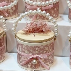 クリエイティブ婚約真珠手提げ木蓋テーブル砂糖箱小紅本喜糖箱結婚戸外結婚式喜糖箱