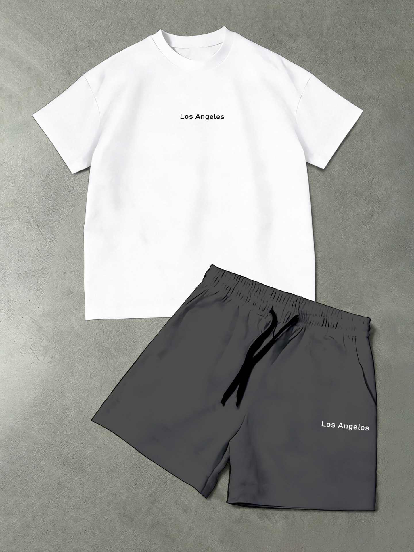 Summer New Popular Printed Men's Suit: Crew Neck Short Sleeve T Shirt + Shorts (Couple Style)_viptrois.com