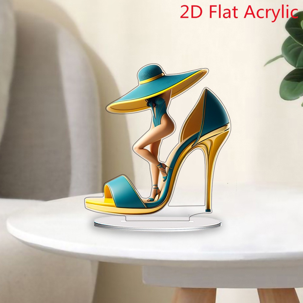 Ventas transfronterizas de dibujos animados de belleza zapatos de tacón creativos para el hogar sala de estar decoración de escritorio de alta calidad regalos
