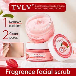 Cross-Border Tvlv Fragrance Facial Scrub Facial Cleansing Exfoliating Peach Strawberry Massage Cream Foreign Trade Factory