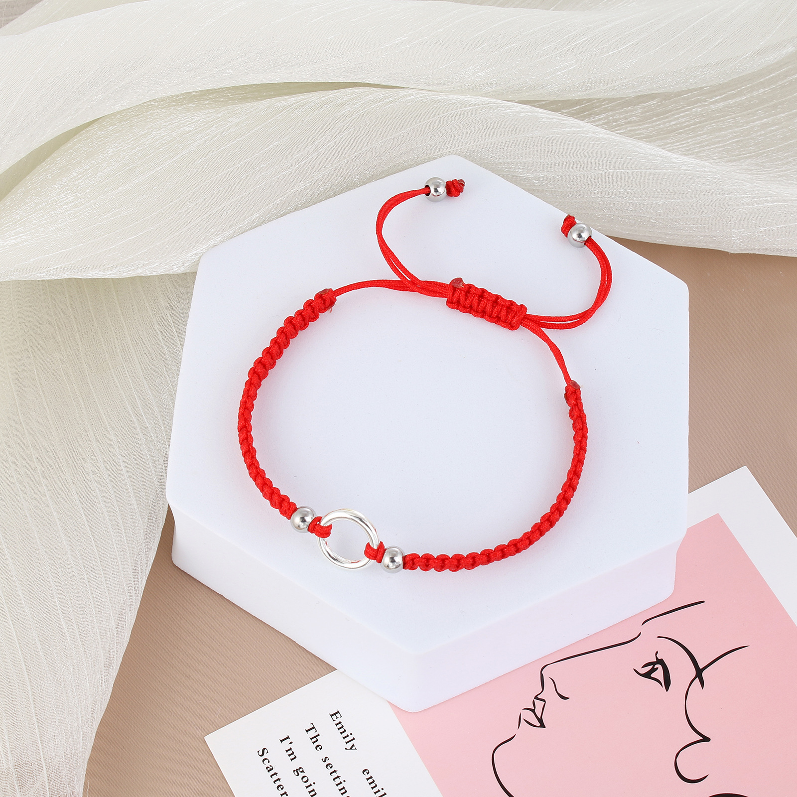 Simple Style Geometric Alloy Mixed materials Handmade Unisex Bracelets 1 Piece