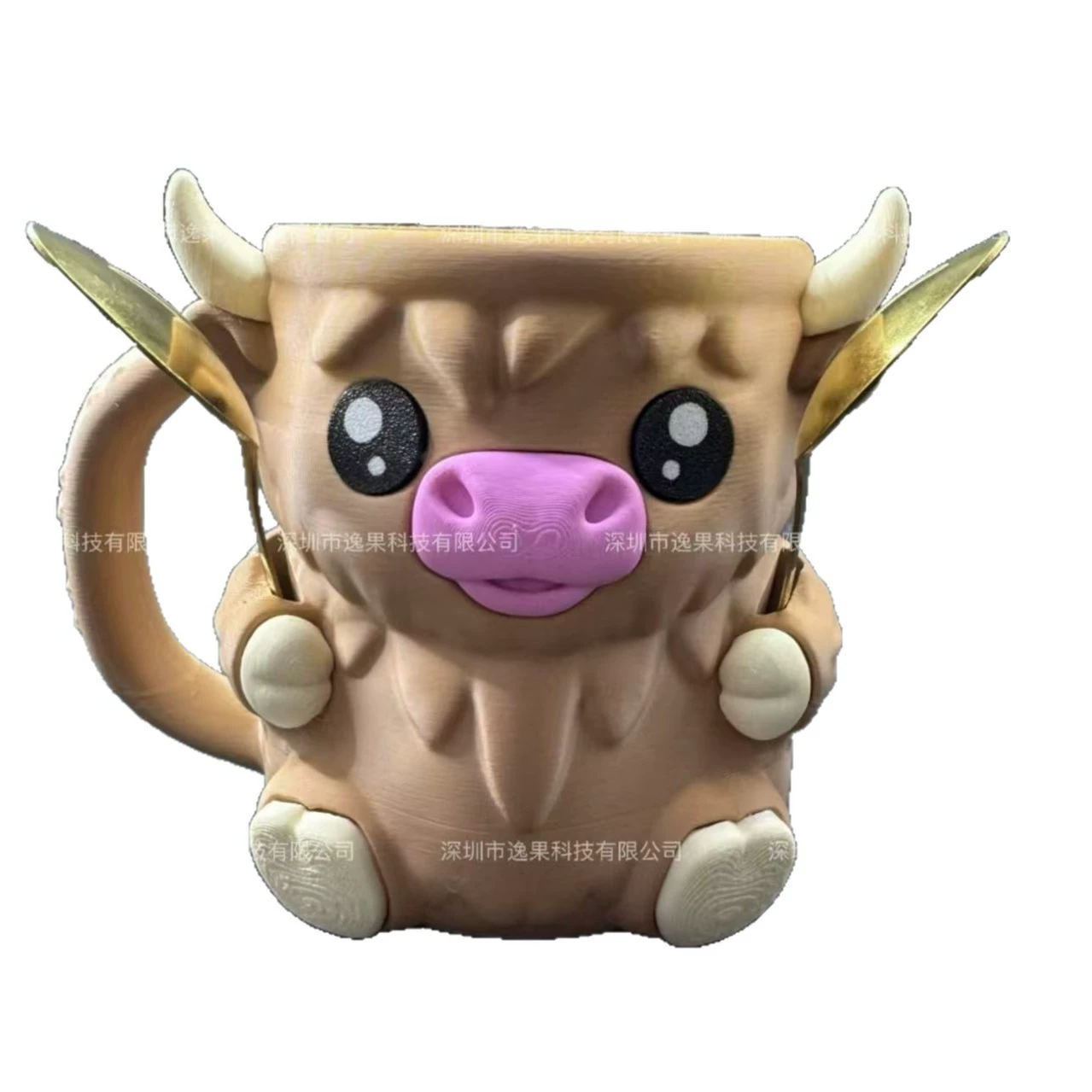 Держатель для стакана с льдом Spot Highland Cow, держатель для стакана для мороженого Highland Cow Ice Cream Cup Holder