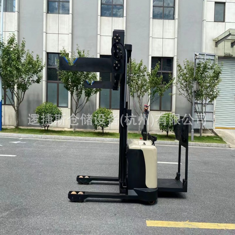 非标卷轴堆垛车2吨升高2m站驾式液压升降机铲车搬运堆垛机叉车