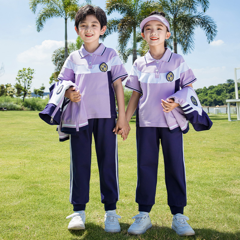 초등학교 학생을위한 교복 봄 및 가을 옷 대학 스타일 어린이 클래스 옷 1 학년 세트 유치원 정원 옷을 위한 여름 운동복