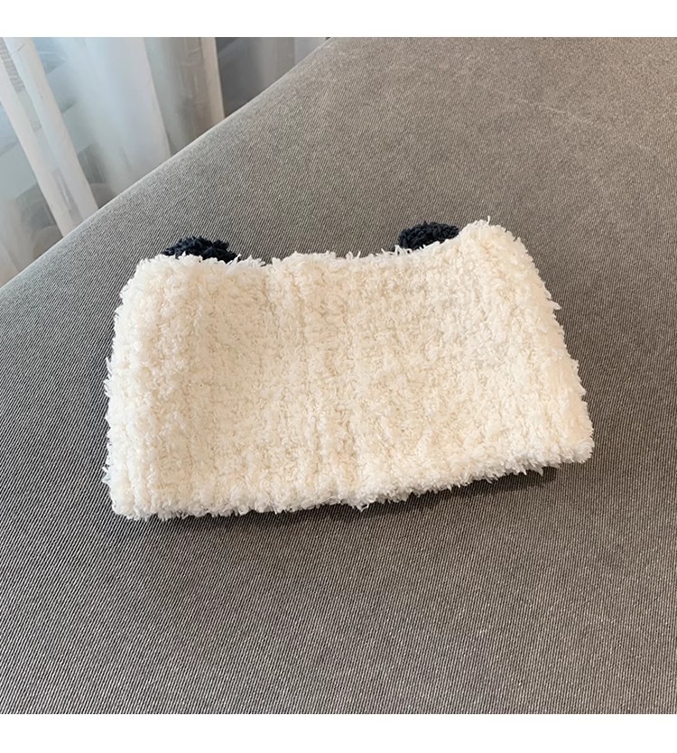 Fascia panda in peluche per lavaggio viso accessorio capelli donna_voghion.com
