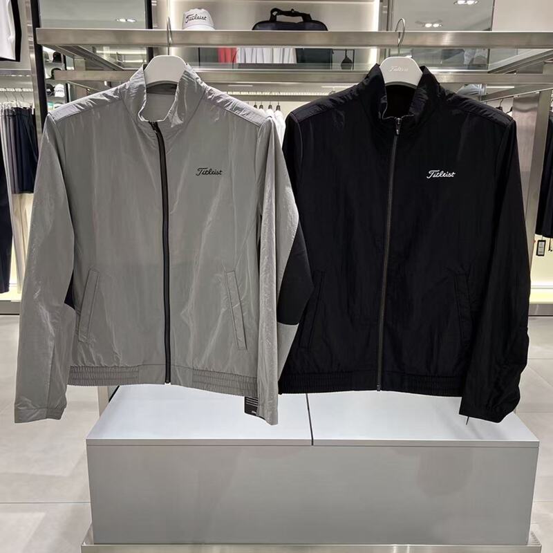 26 Autumn Men's Golf Zipper Stand Collar Lettered Long Sleeve Windproof Sports Breathable Quick-Dry Thin Jacket Coat 26 Autumn Men's Golf Zipper Stand Collar Lettered Long Sleeve Windproof Sports Breathable Quick-Dry Thin Jacket Coat