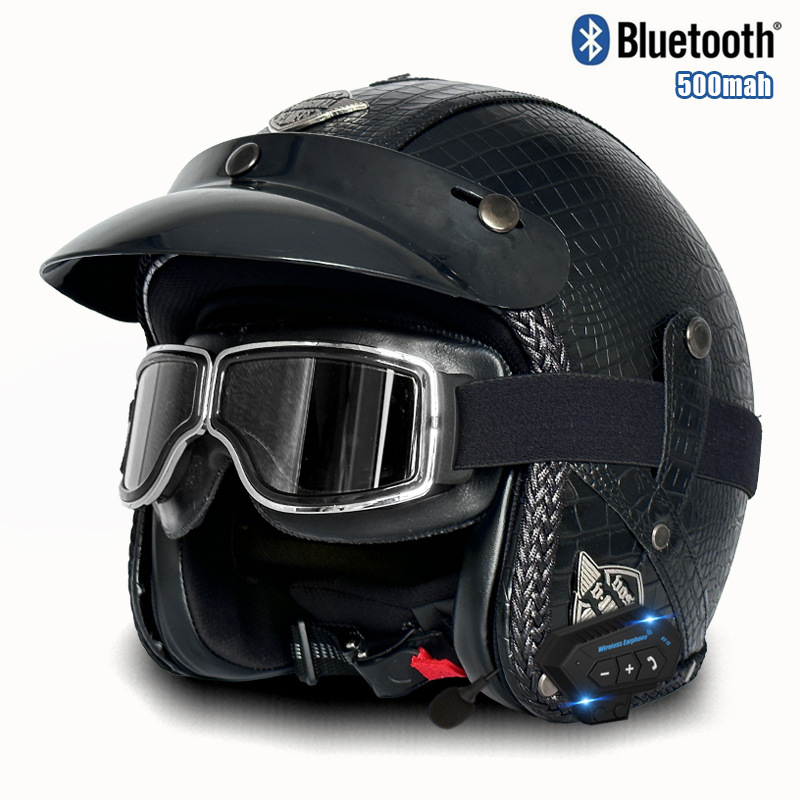 V 블랙 악어 패턴 광장 복고풍 거울 블루투스