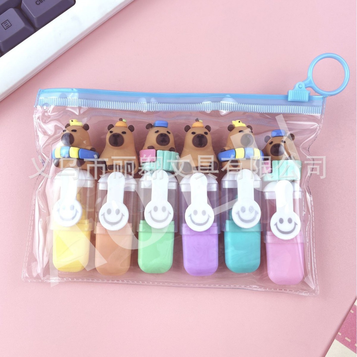 AOLU 6 colores creativos de estilo de garra de gato Sanli Zheng Lian pinza de luz para niños y niñas cuentas de mano de graffiti de color marca clave