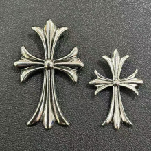 潮人时尚背孔十字架吊坠女毛衣链挂件复古泰银锁骨链裤链男士饰品