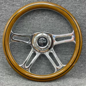 In-stock vintage racing steering wheel for car modification, suitable for Santana, Lada, Jetta, Beidouxing, Swift, solid wood 14inch