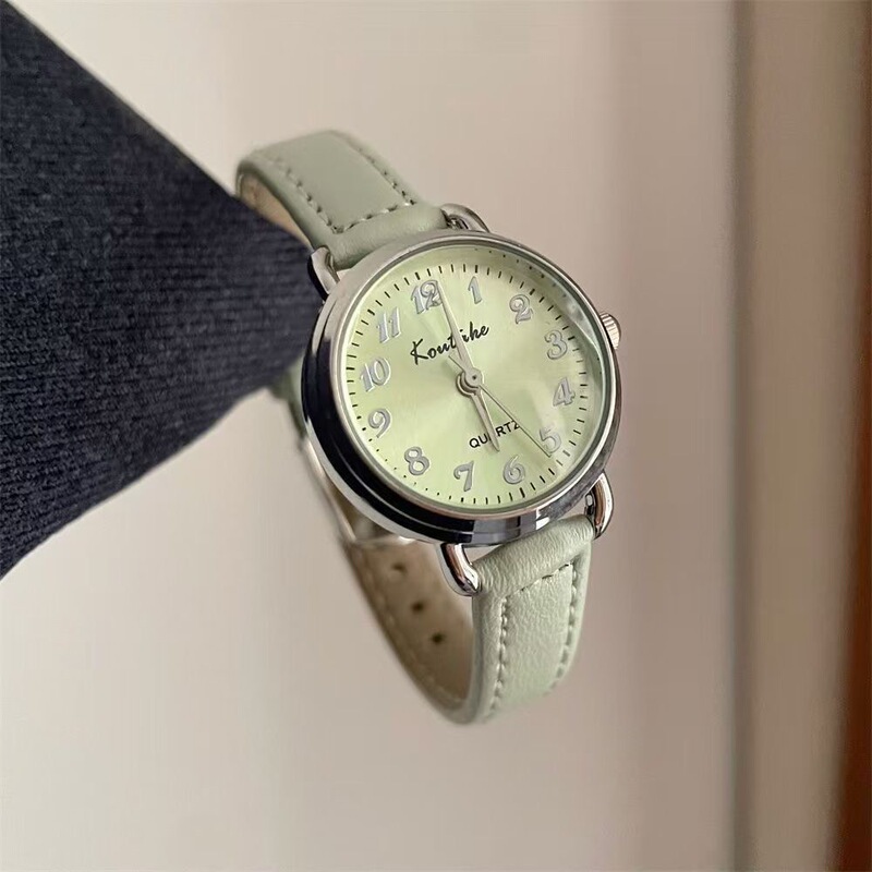 Fresh and Stylish Exam Watch for Female Middle and High School Students, High-End Feel, Only Shows Time, Quartz, High Aesthetic Value, Dropshipping Available