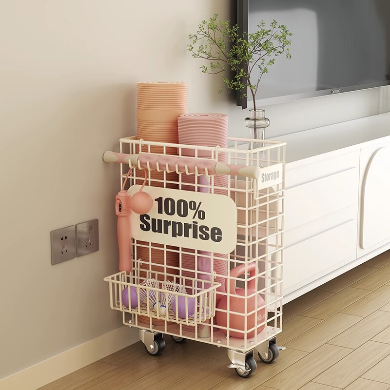 Yoga Mat Storage Basket Home Sports Equipment Basket Fitness Mat Rack for Equipment Holder Slot Rack Basketball Storage Rack