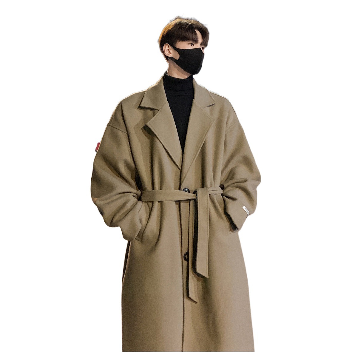 Estilo coreano abrigo de lana estilo británico 2023 otoño e invierno de media longitud sobre la rodilla gabardina F627