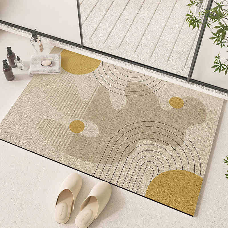 La alfombra de barro de diatomeas Wabifeng absorbe agua, es resistente a la suciedad y es fácil de cuidar.