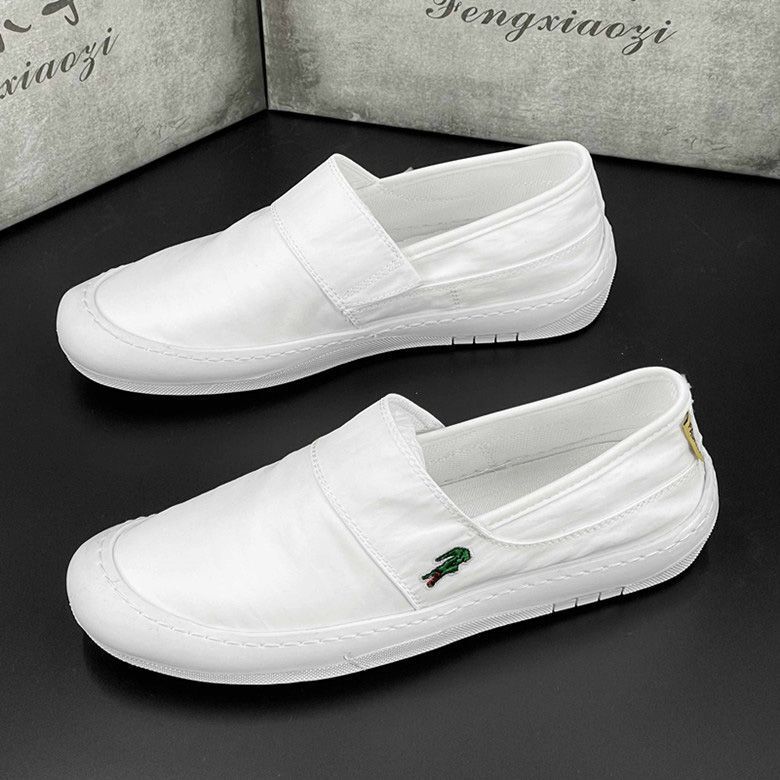 Crocodile Cloth Shoes Men's Slip-On Men's Shoes Summer New Breathable White Shoes Casual Lazy Men's Canvas Sneakers
