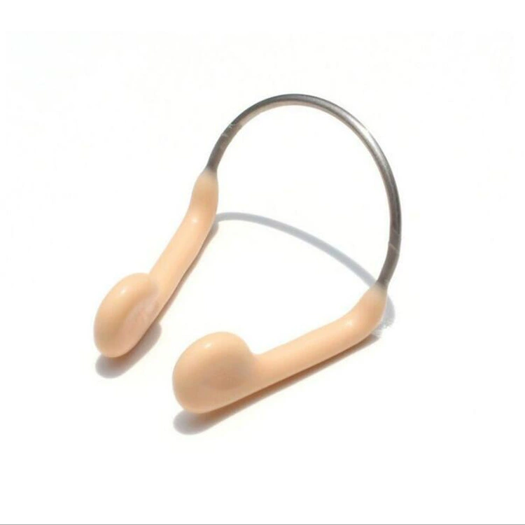 Professional nose clip for swimming for training, non-slip silicone adjustable steel wire