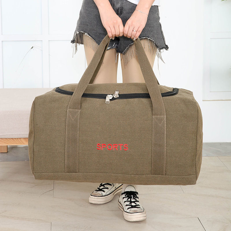 Retro fashion large-capacity canvas trav...