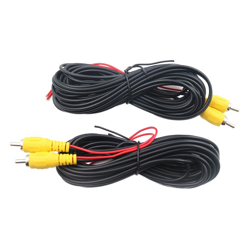 Оптовая продажа реверсивного изображения линия управления автомобильной камерой заднего вида голая медная 3-жильная головка Lotus от мужчины к мужчине AV-удлинитель