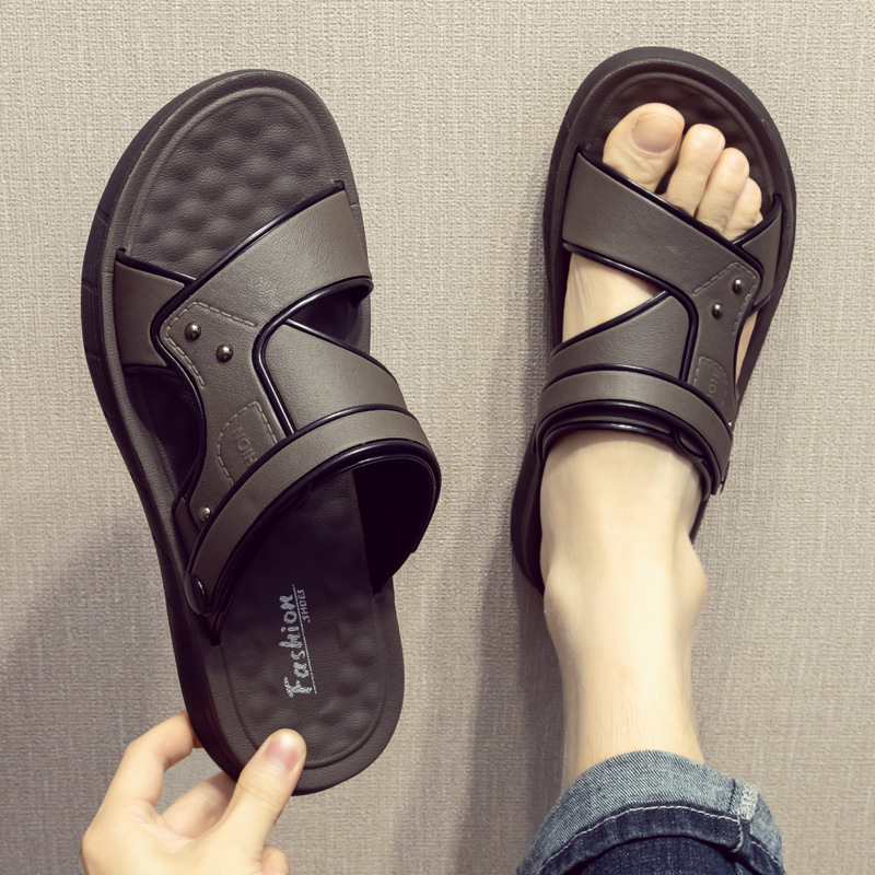 2025 새로운 여름 유행 남성 샌들 미끄럼 방지 캐주얼 패션 런닝 샌들 모조 가죽 남성 샌들 및 슬리퍼 제조 업체 도매