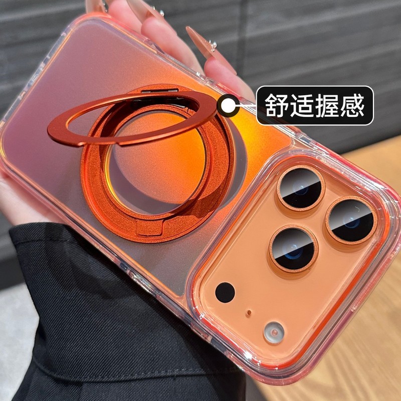 磁吸支架适用苹果17promax手机壳iphone16保护套渐变镭射13防摔套|undefined