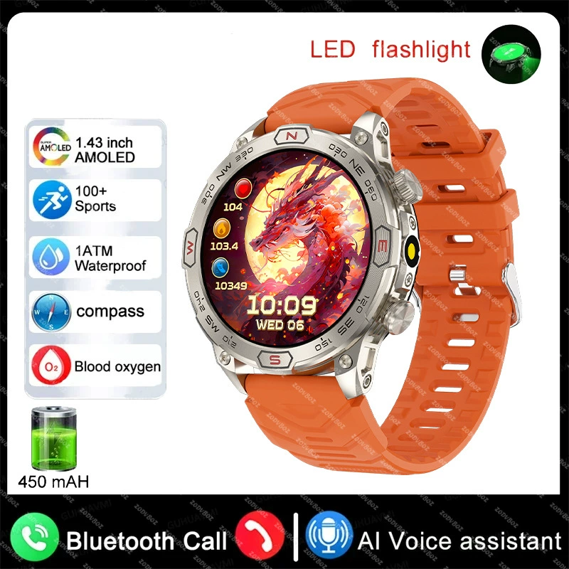 Новый KC86 кросс‑бордер умные часы 100+ спорт AMLOED экран Bluetooth вызов KC86 умные часы автономность