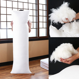 Export Cross-Border High-Elastic Anime Life-Size Pillow Core Feather Silk Cotton Single and Double Cushion Pillows Factory Wholesale Distribution
