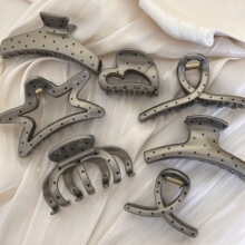 韩系经典波点大号发夹后脑勺发抓新款高级感抓夹气质鲨鱼夹发饰女