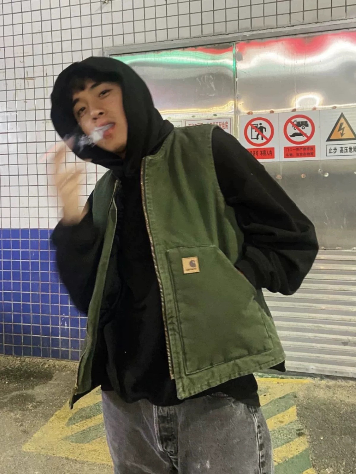 Carkaha V02 de alta calidad antiguo enfatiza lavados con agua de algodón grueso chaleco de hombro americano retro montaña de algodón de marea solar