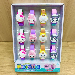 Детские силиконовые часы Sanrio с радугой откидная крышка