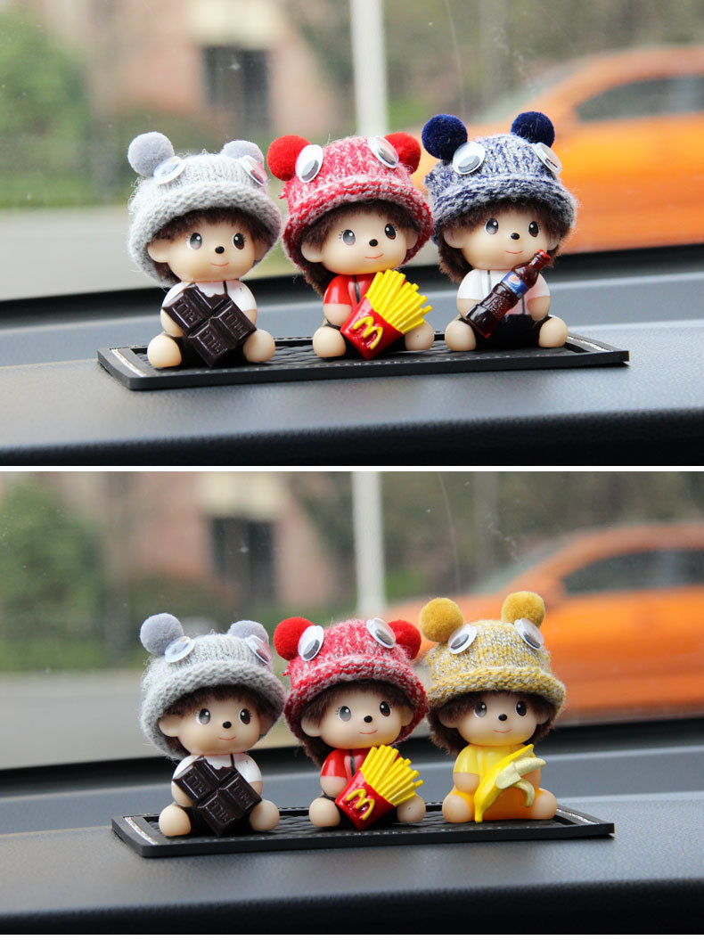 Manufacturer Wholesale Multi-Style Cartoon Car Ornaments, Center Console Anti-Slip Car Interior Decorations, Creative and Cute Car Accessories