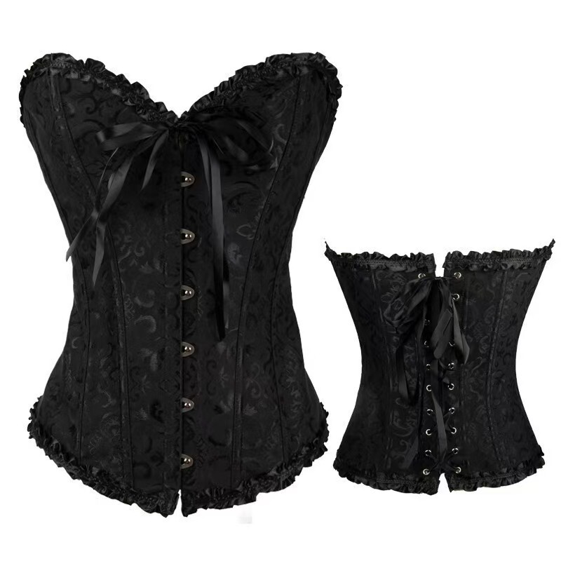 Bridal Wedding Dress Corset, Tight-Fitting Sexy Bustier, Can Be Worn Outside, with Breast Support and Tummy Control, Ribbon Top, Foreign Trade Bridal Wedding Dress Corset, Tight-Fitting Sexy Bustier, Can Be Worn Outside, with Breast Support and Tummy Control, Ribbon Top, Foreign Trade