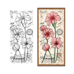 Cross-Border Hot Selling Flower Transparent Silicone Seal Handmade DIY Handbook Album Decoration Transparent Seal Pattern Wholesale