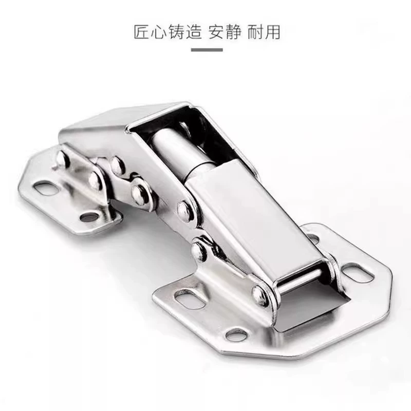 Thickened opening-free bullet hinge cushioning open-mounted bridge hydraulic damping cabinet hinge folding silent frog hinge