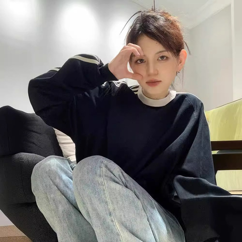Champion Brand Triple Stripe Embossed Print Hoodie Couple Style Versatile Casual Instagram T-Shirt New Men Women Style - Custom Printing Available