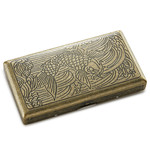 9023加长款贵派烟盒细烟粗烟20支14支青铜滚花直角唐草送礼跨境