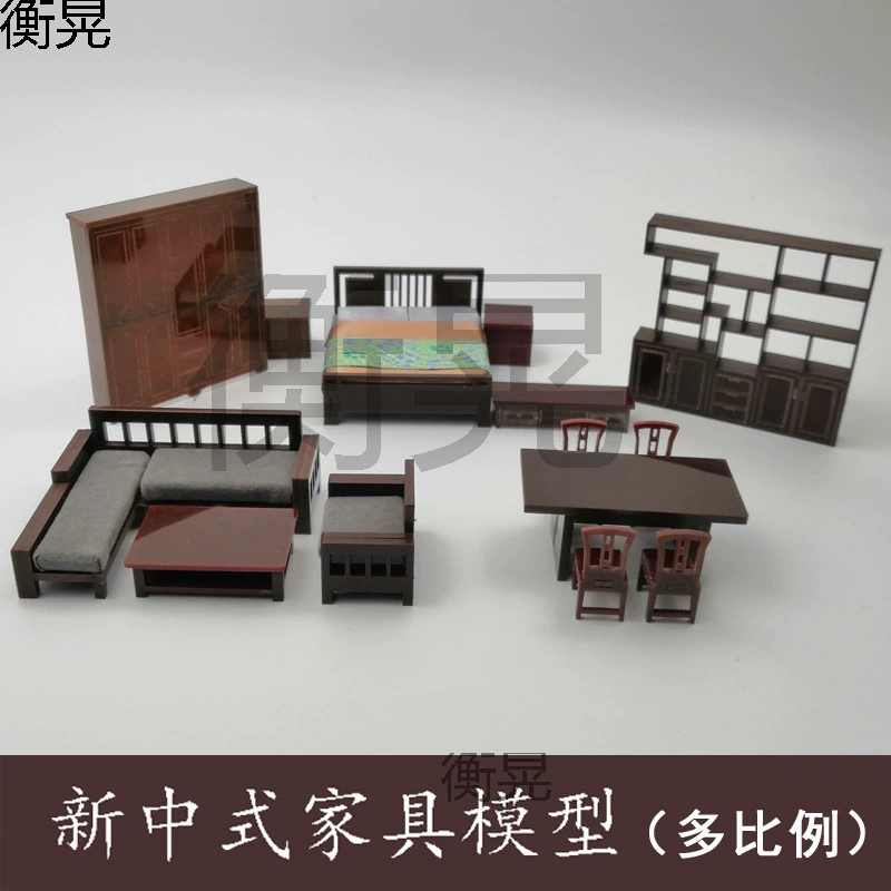 Миниатюрная модель сцены, полка, миниатюрная модель, миниатюрный дизайн интерьера, чайный сервиз, диван