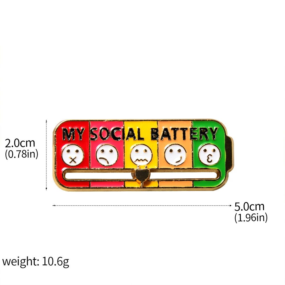 Rainbow emotional adjustable keychain, badge, brooch