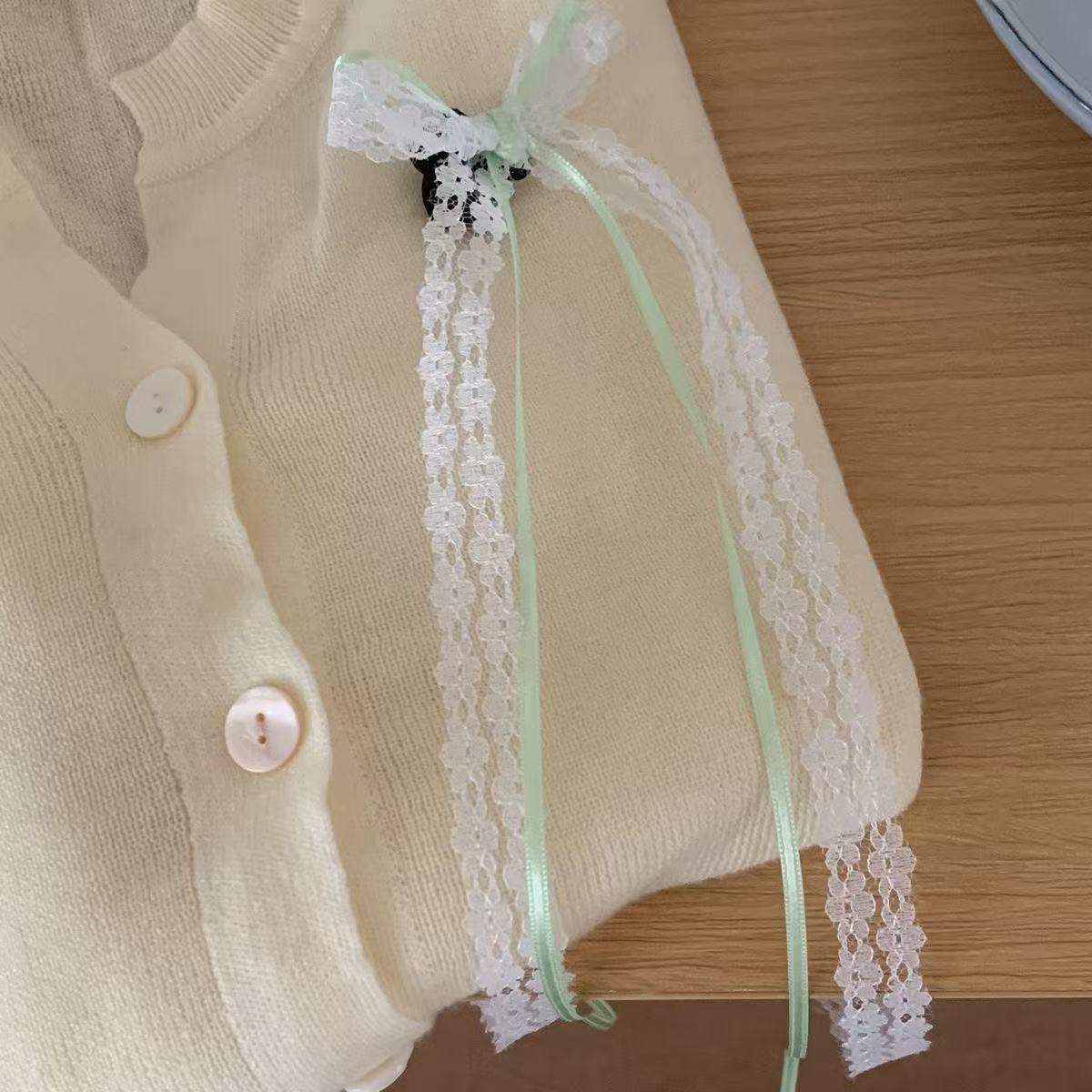 Dulce chica techo ~ Cinta dulce, lazo, cinta, horquilla, cabello trenzado, pinza de pico de pato, accesorios para el cabello, horquilla, puesto de un yuan