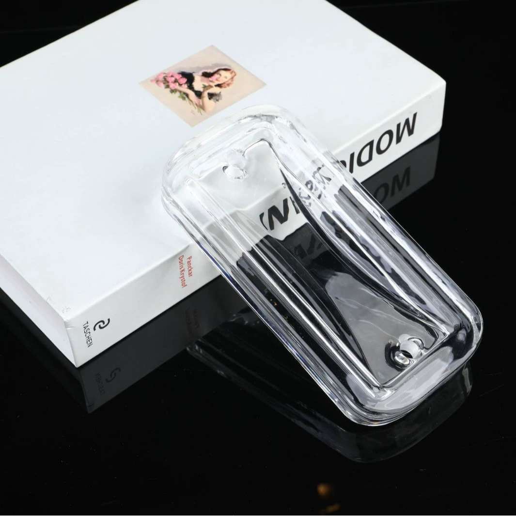 Хрустальная подвесная стеклянная плитка для стен, узкая длинная полоса, модный экран, прозрачная ультрабелая, с тиснением в виде пузырьков.