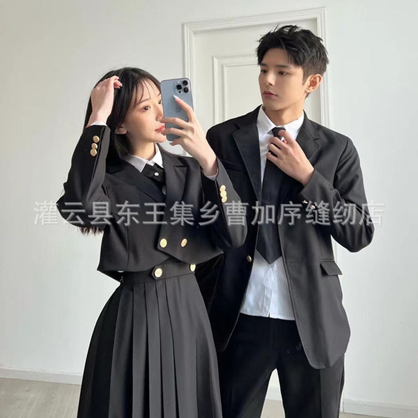 Spring Japanese student pleated skirt for men and women