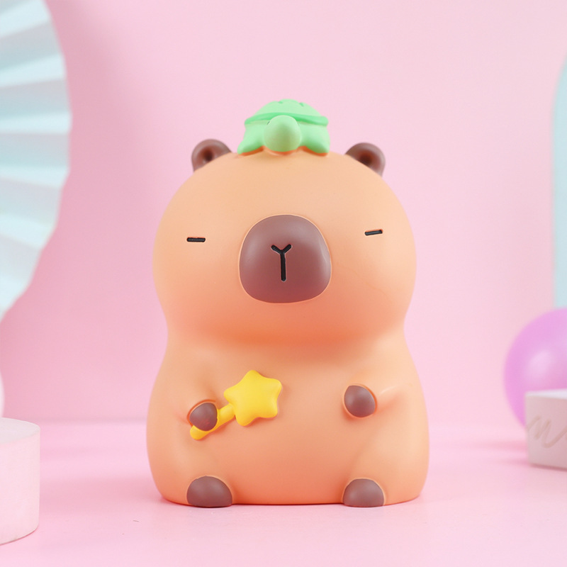 Emocional capabala alcancía vinilo durable alcancía regalo para niños decoración de escritorio entrega de una sola pieza