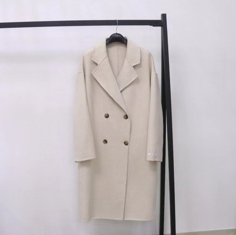 Abbigliamento donna 100% cashmere double face cappotto invernale classico colletto abito retrò cappotto doppiopetto ampio_voghion.com