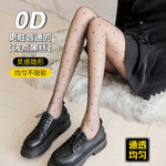 波点黑丝袜女夏薄款性感丝袜女防勾丝不掉档连裤袜0d高透黑色丝袜