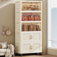 60CM面宽竖纹家用客厅折叠式收纳柜子宝宝玩具储物柜卧室