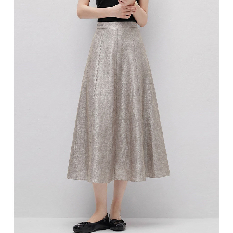【Nai*Dingdan】Minimalist Style Elegant Commuter Casual Slimming A-Line Skirt Summer 2026 Large Hem Skirt 【Nai*Dingdan】Minimalist Style Elegant Commuter Casual Slimming A-Line Skirt Summer 2026 Large Hem Skirt