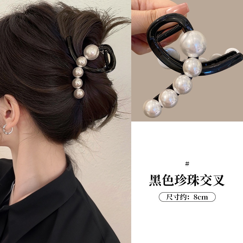 小号头发抓夹女发量少精致高级感2025新款后脑勺发夹鲨鱼夹子头饰|undefined